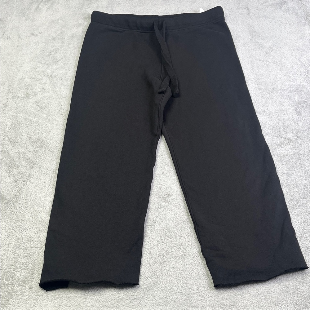NEW Frank & Eileen S 100% Cotton Wide Leg Black Triple Fleece‎ Sweatpants